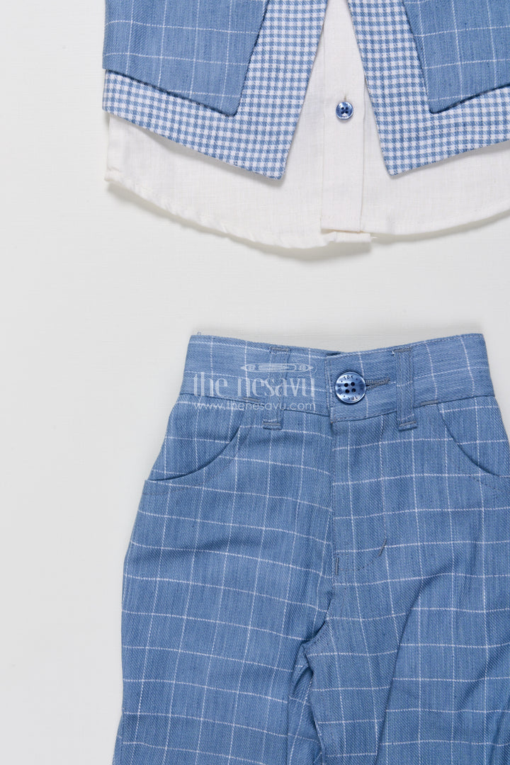 Boys Cotton Jacket Set for Weddings and Family Events