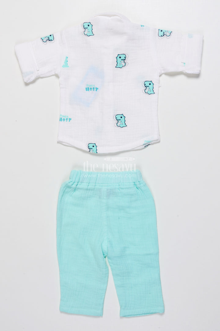 Baby Boy Muslin Cotton Outfit with Digital Print for Everyday Comfort