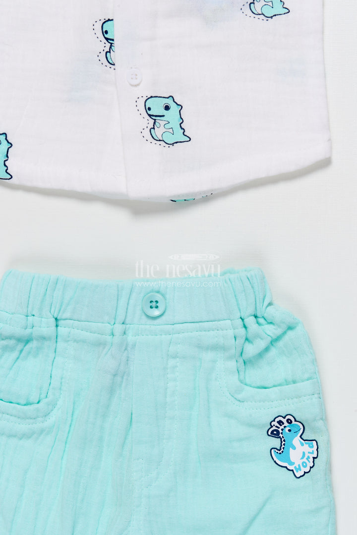 Baby Boy Muslin Cotton Outfit with Digital Print for Everyday Comfort