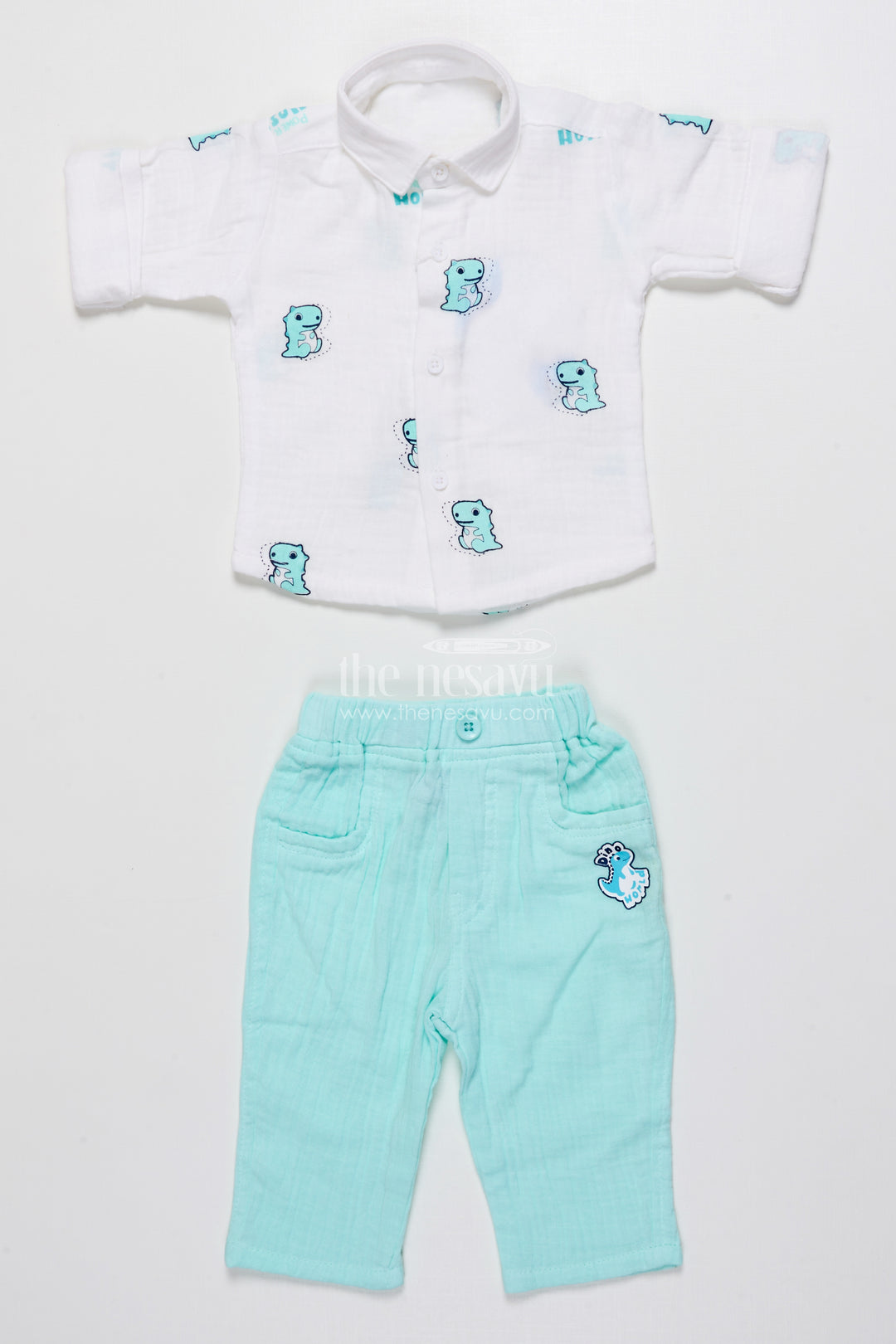 Baby Boy Muslin Cotton Outfit with Digital Print for Everyday Comfort