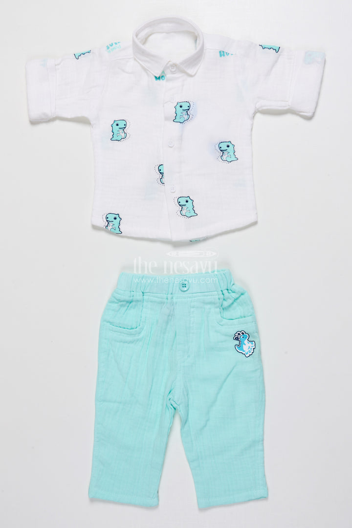 Baby Boy Muslin Cotton Outfit with Digital Print for Everyday Comfort