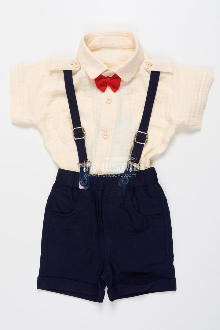 Baby Boy Suspender Outfit for Birthdays and Family Photos