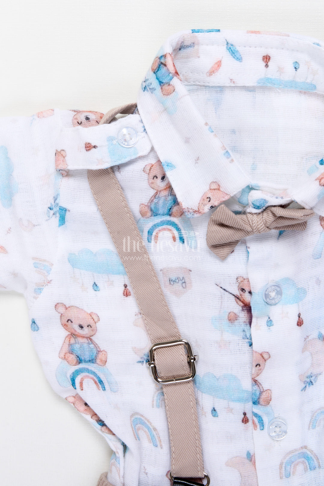 Baby Boy Muslin Cotton Suspender Set for Birthday and Outings