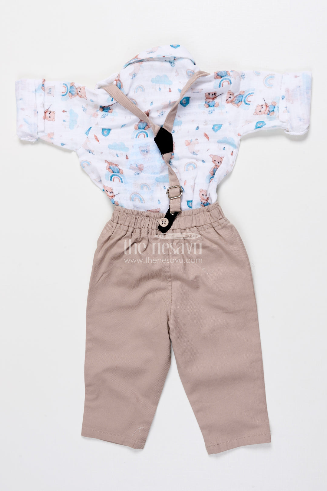 Baby Boy Muslin Cotton Suspender Set for Birthday and Outings