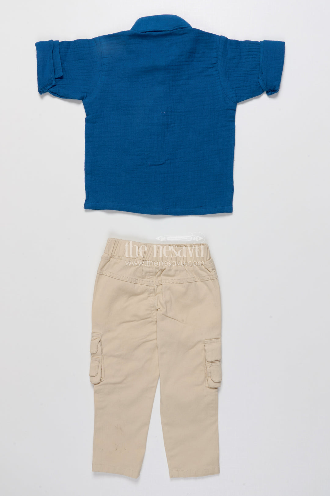 Toddler Boy Kurta Set with Embroidered Shirt and Cap for Festive Occasions