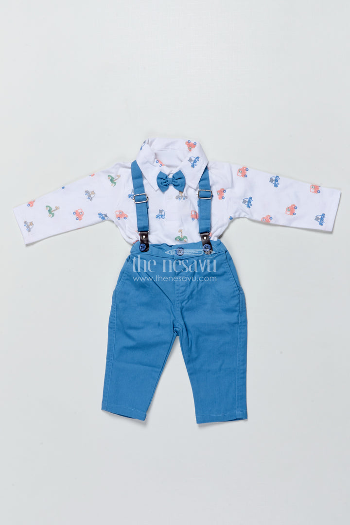 Baby Boys Casual Outfit Set with Suspenders for Birthday and Outings