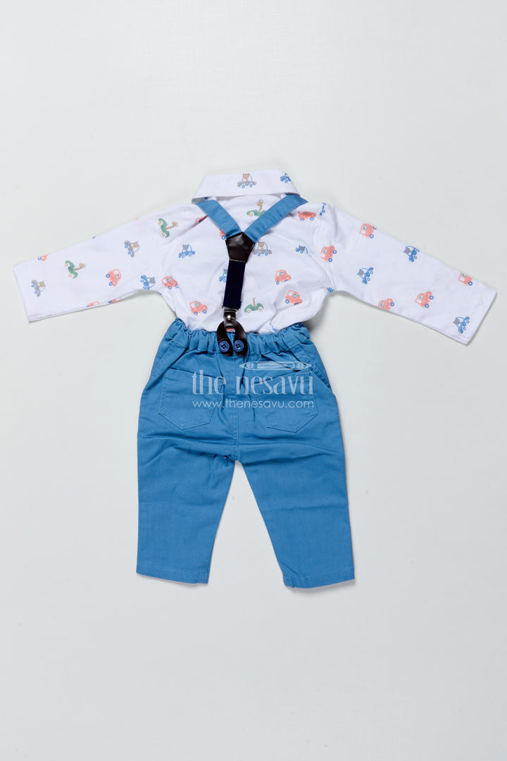 Baby Boys Casual Outfit Set with Suspenders for Birthday and Outings