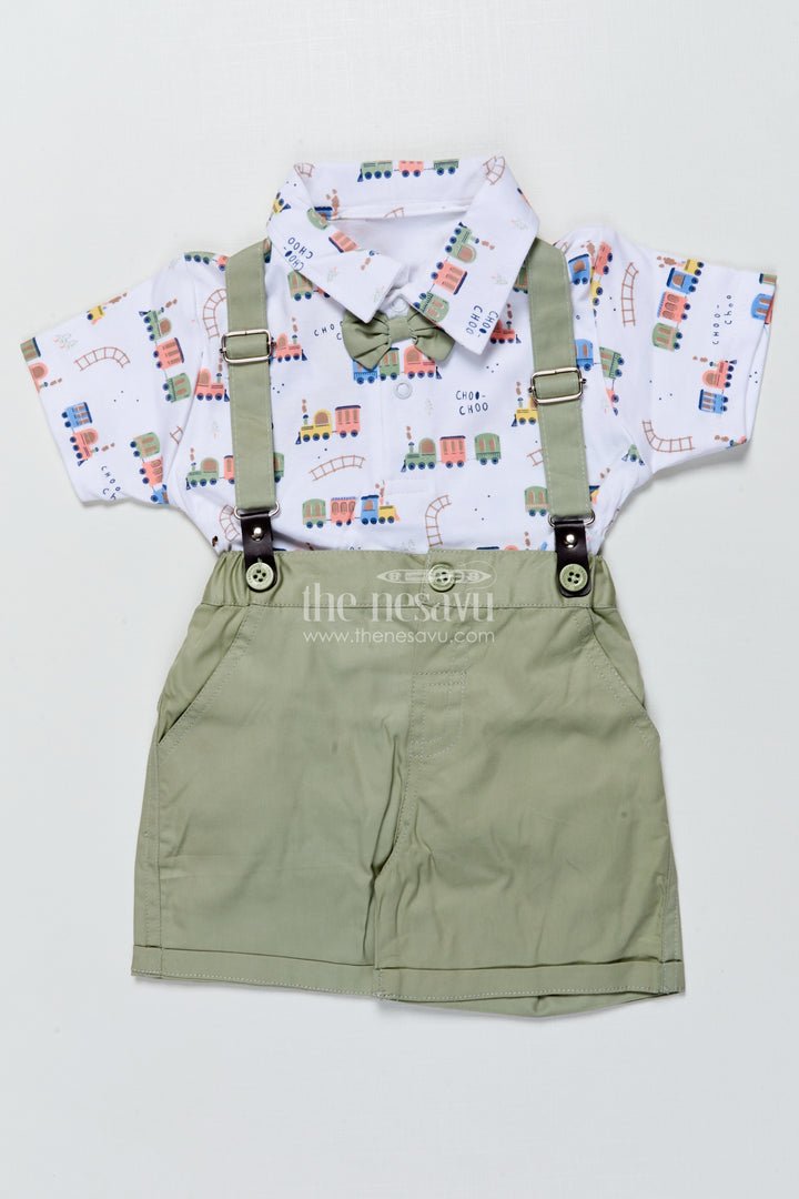 Boys Casual Cotton Outfit Set with Animal Print Shirt for Fun Outings