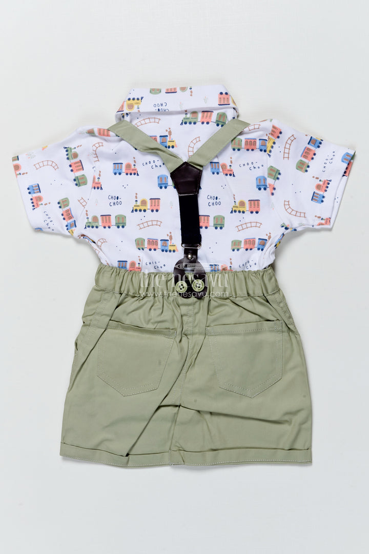 Boys Casual Cotton Outfit Set with Animal Print Shirt for Fun Outings