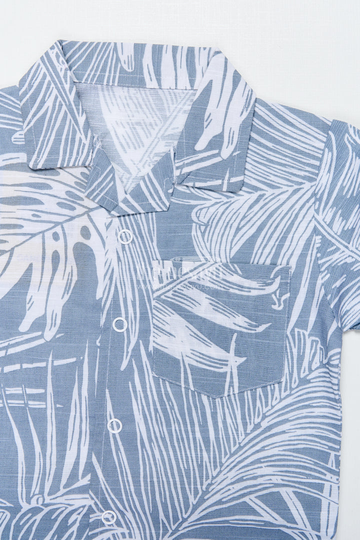 Boys Cotton Casual Shirt and Shorts Set for Summer Outings