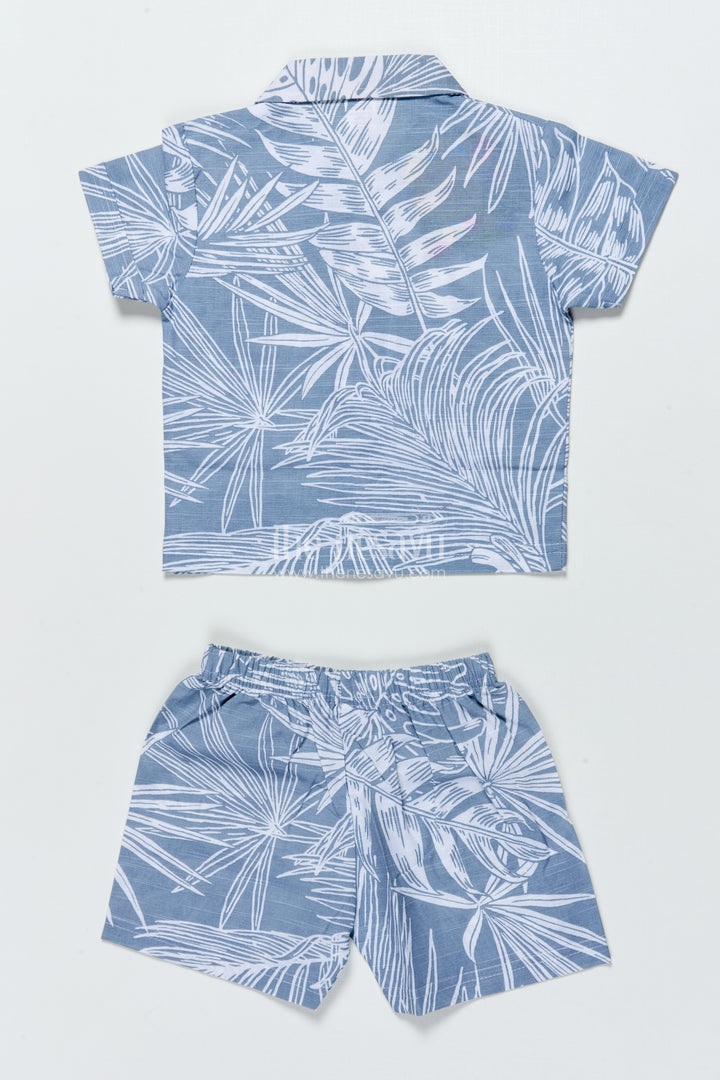 Boys Cotton Casual Shirt and Shorts Set for Summer Outings