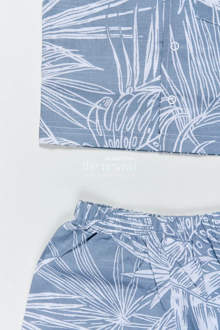 Boys Cotton Casual Shirt and Shorts Set for Summer Outings