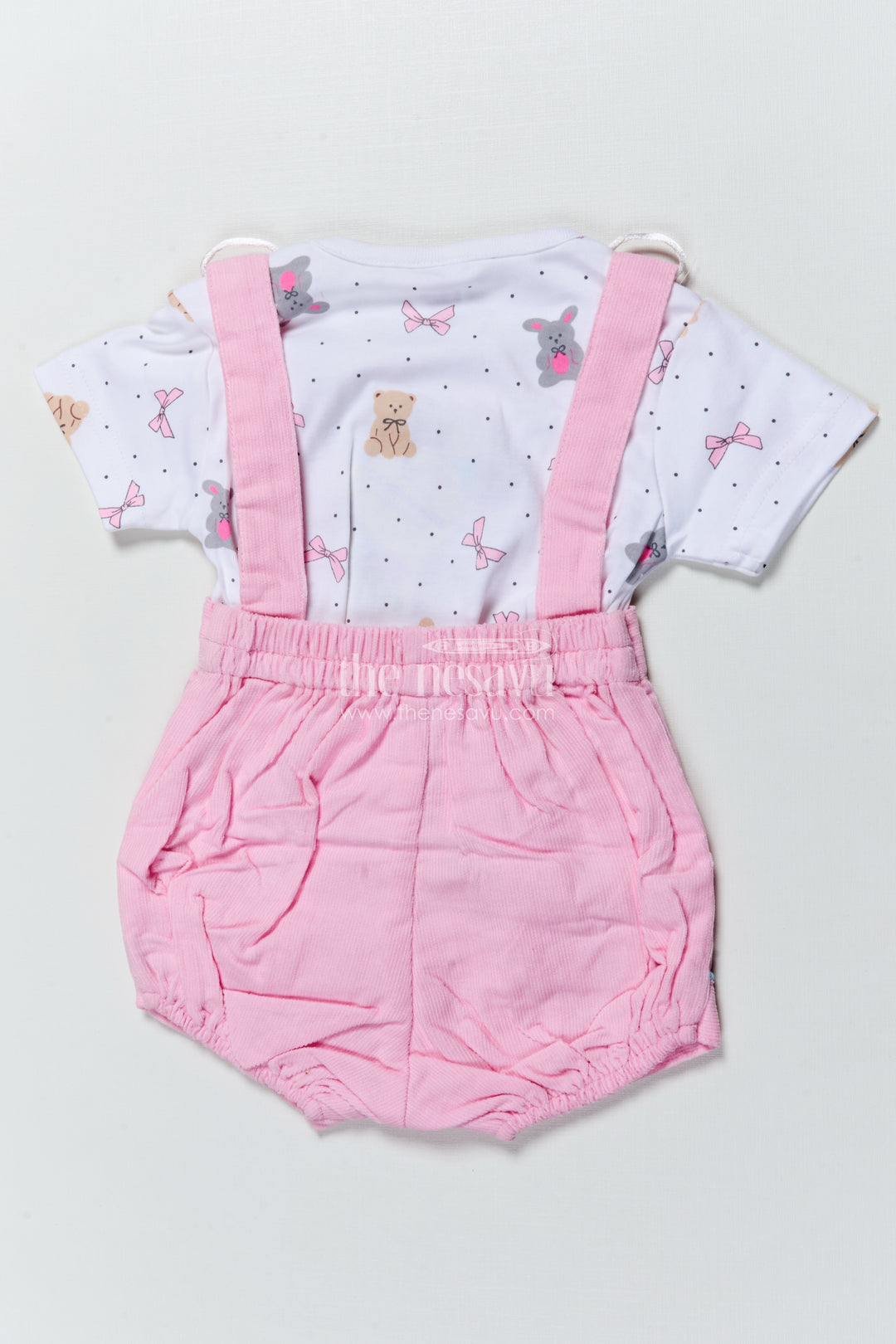 Baby Unisex Casual Romper Set with Bear Motifs for Comfy Playtime