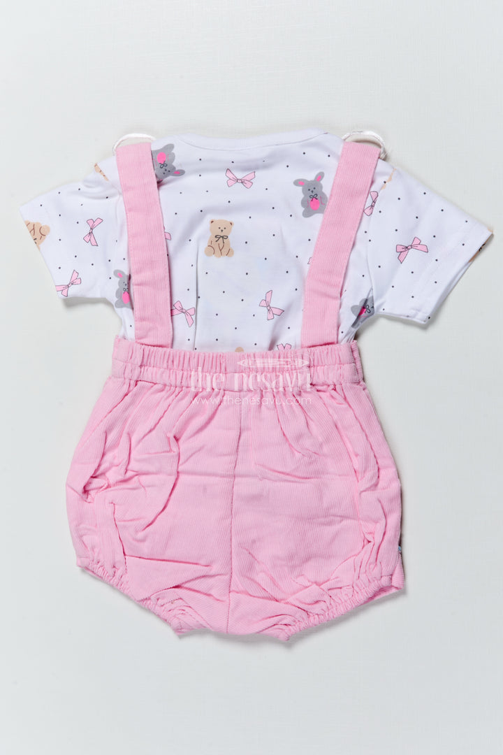 Baby Unisex Casual Romper Set with Bear Motifs for Comfy Playtime
