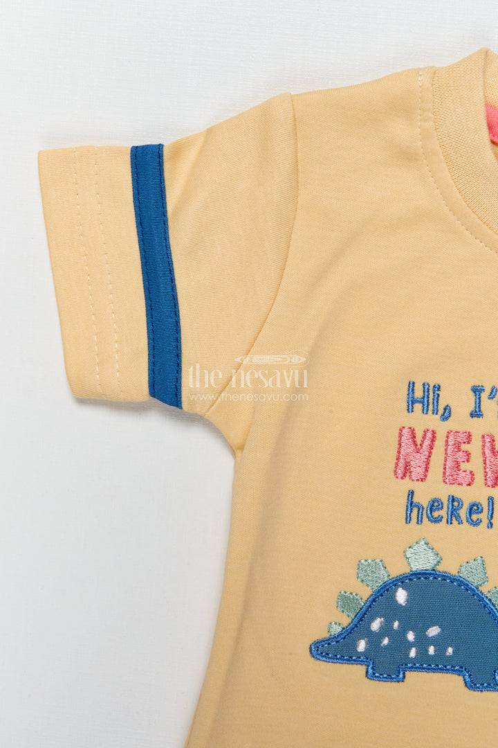 Baby Boy Casual Set with Animal Patch and Shorts for Everyday Outings