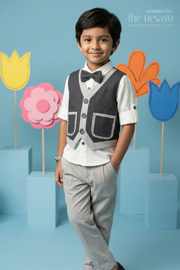 Boys Formal Jacket Set for Weddings and Special Occasions