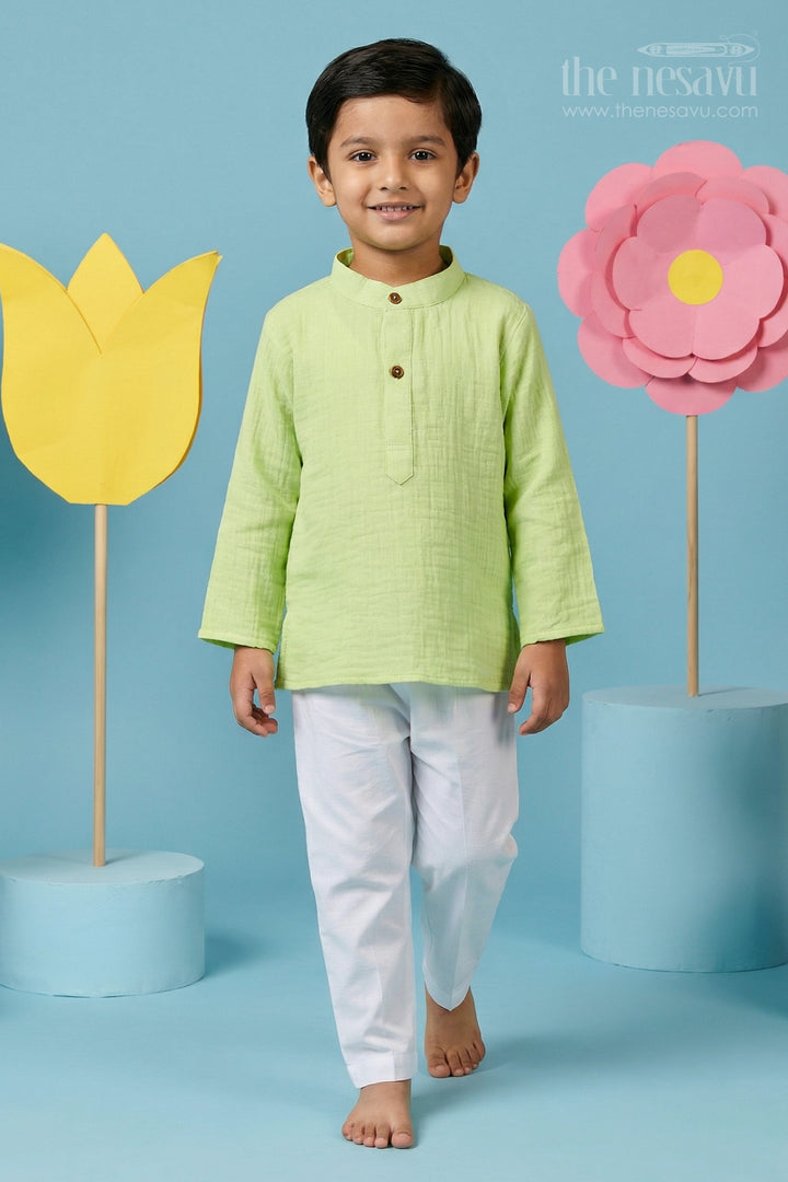Boys Cotton Kurta Set for Traditional Outings and Celebrations