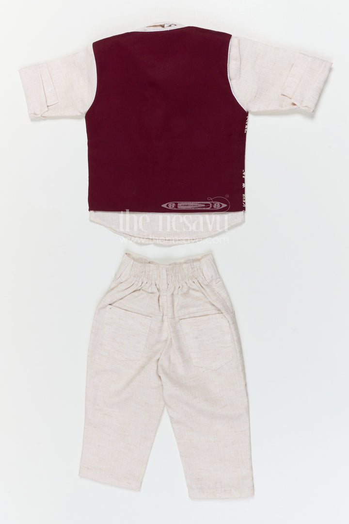Boys Embroidered Jacket Outfit for Weddings and Festive Gatherings