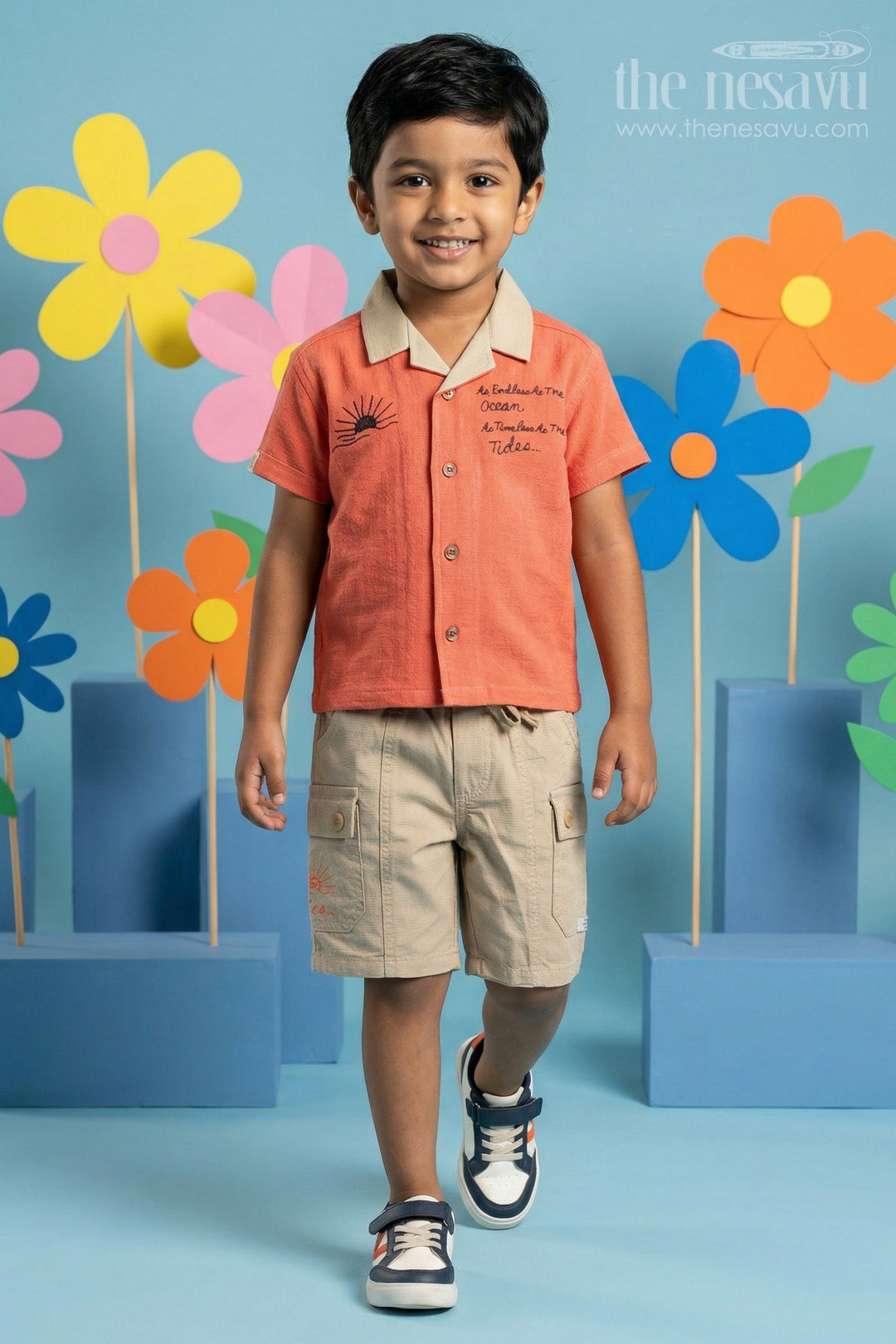 Boys Cotton Casual Set for Daily Wear and Summer Outings