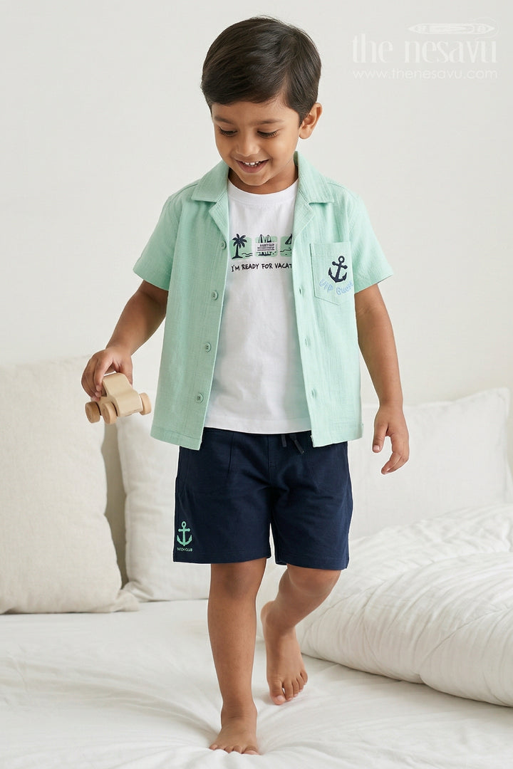 Boys Muslin Cotton Casual Set for Playtime and Everyday Comfort