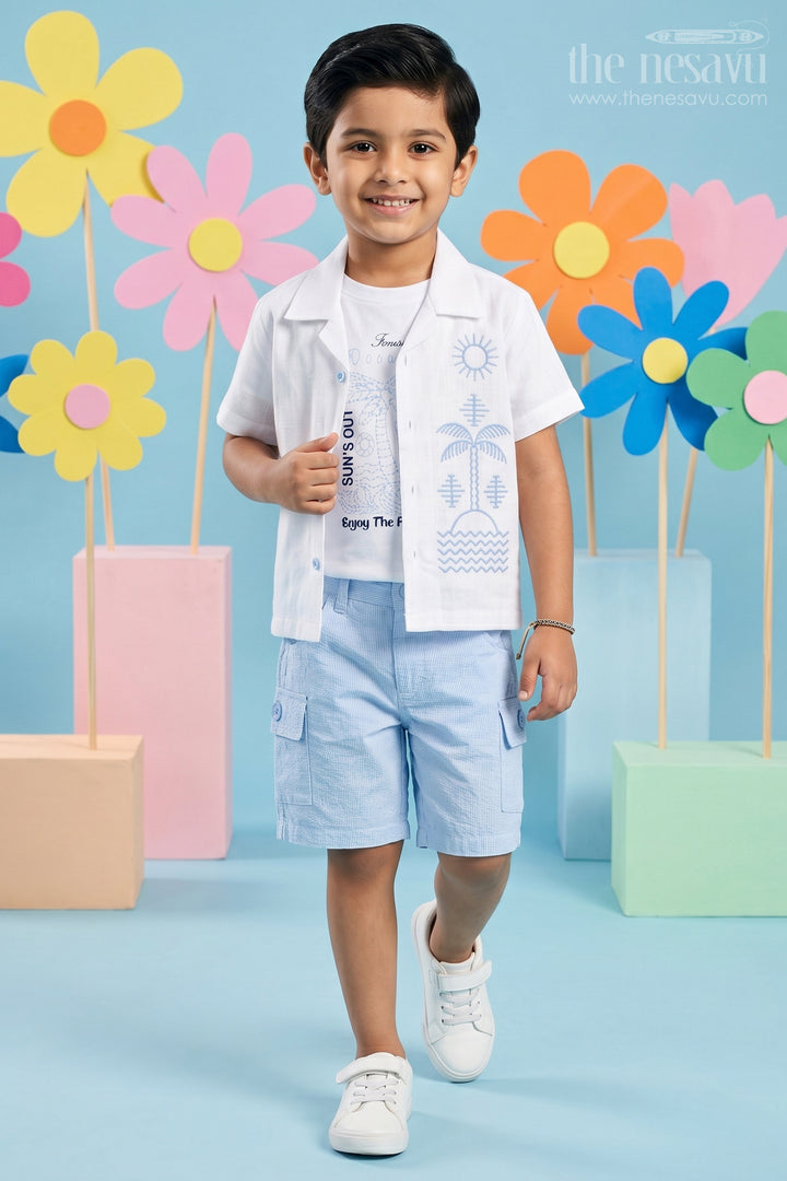Boys Cotton Casual Set for Summer Outings and Playtime