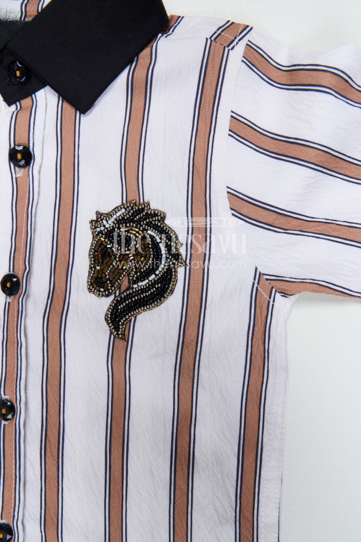 Kids Boys Striped Outfit Set for Outings and Everyday Styling