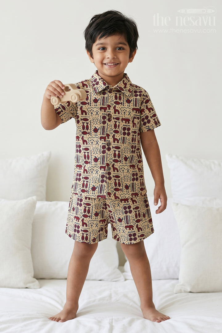 Boys Co Ord Set Dress for Summer Outings and Casual Wear