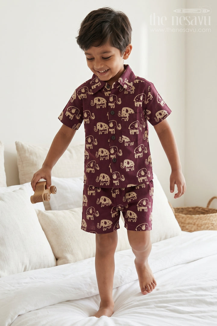 Boys Printed Co Ord Set for Casual Outings and Travel Wear