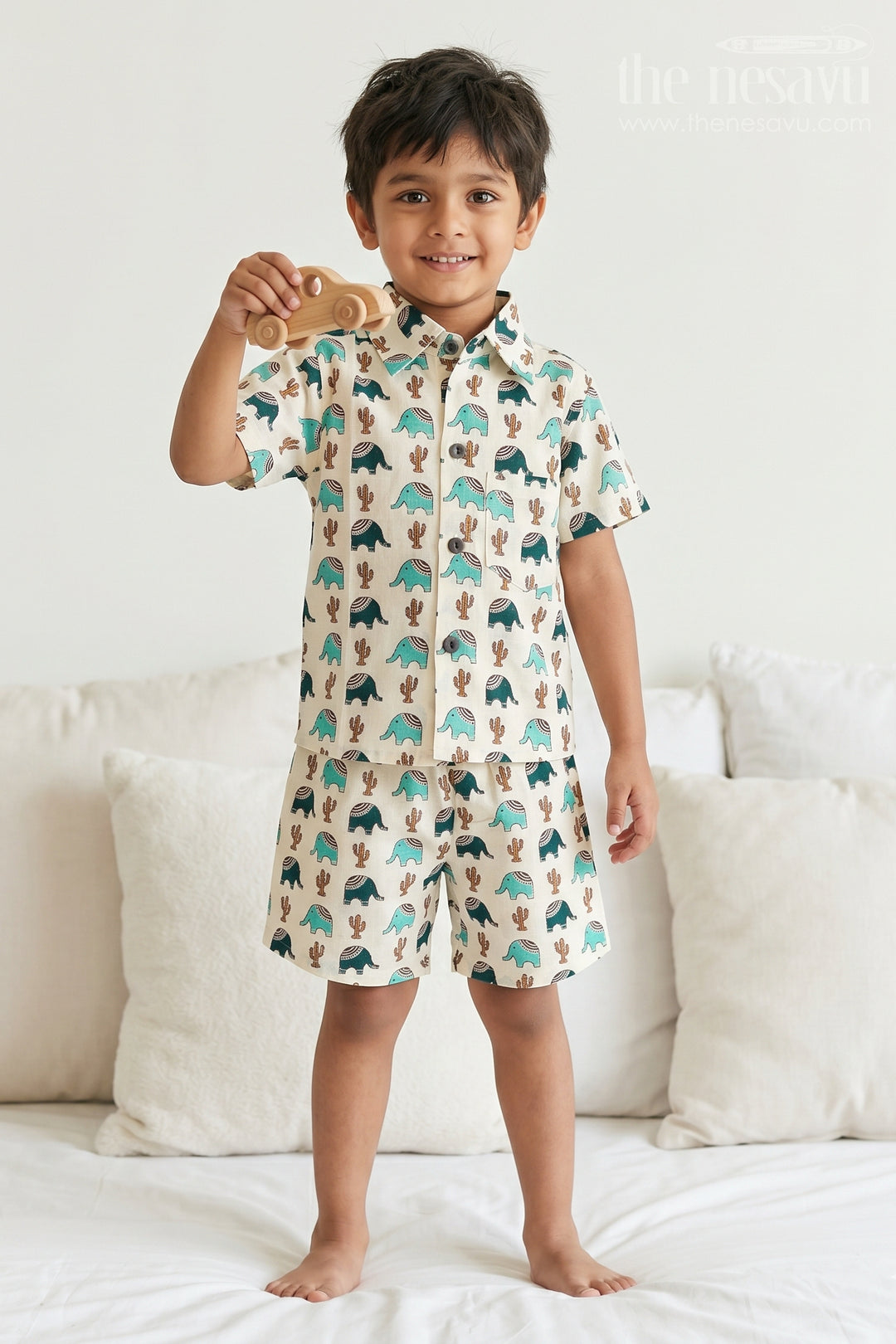 Boys Cotton Dress Set for Summer Outings and Playtime