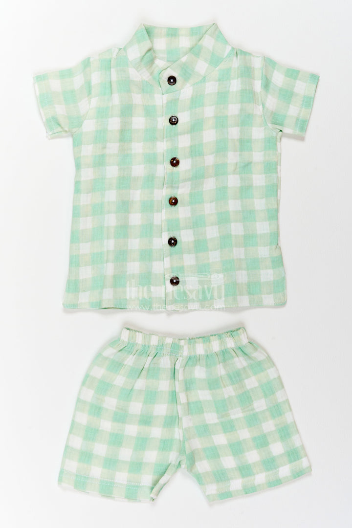 Boys Checked Casual Co Ord Set for Holidays and Weekend Outings