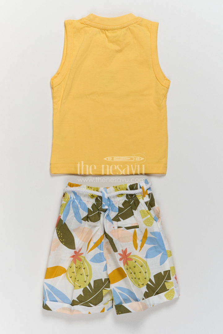 Boys Cotton Shirt and Shorts Set with Designer Detailing Heritage Edit