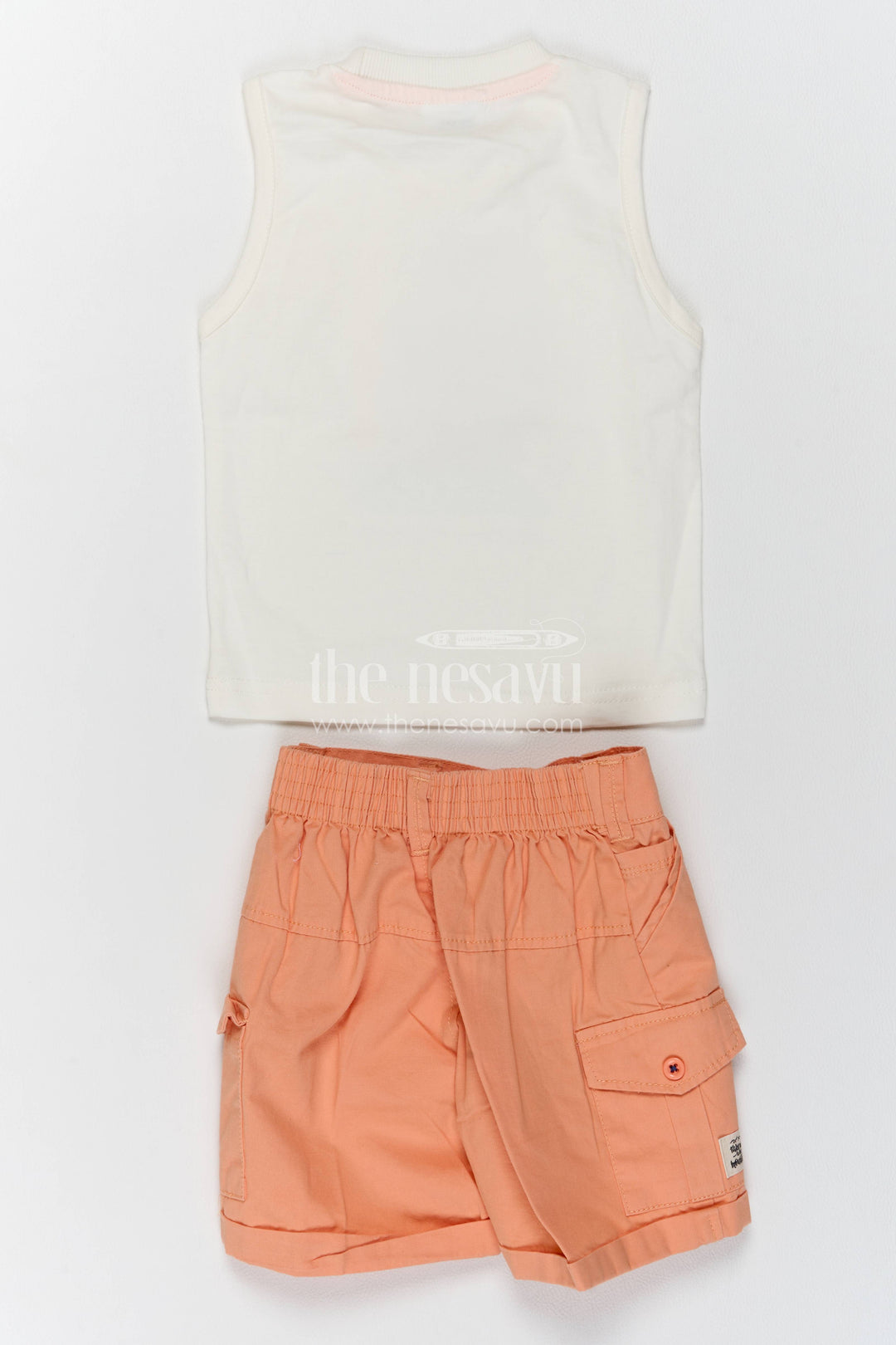 Boys Cotton Shirt and Shorts Set with Striped Detailing Heritage Edit
