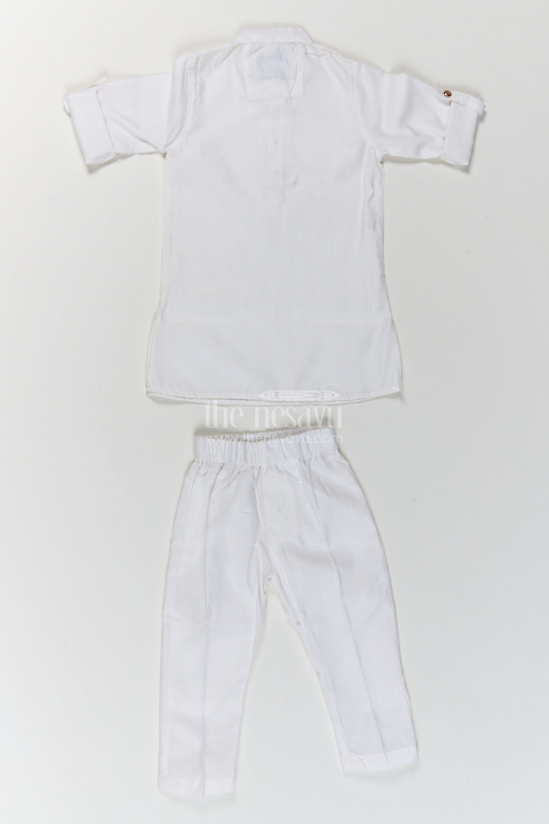Boys Ethnic Jacket Set in Off White for Ceremony Dressing