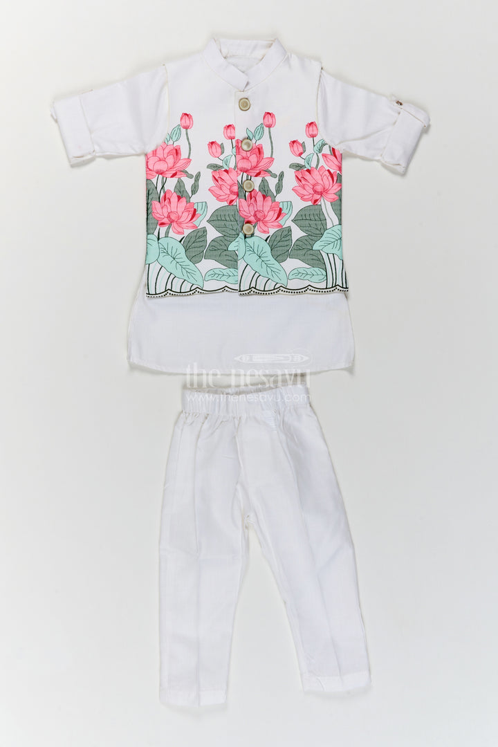 Jacket Kurta Set for Boys with Smart Tailoring for Weddings and Parties