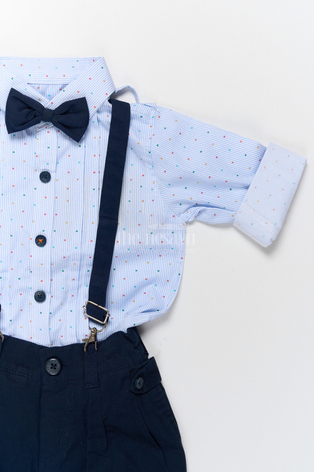 Baby Boys Cotton Set in Blue with Smart Tailoring