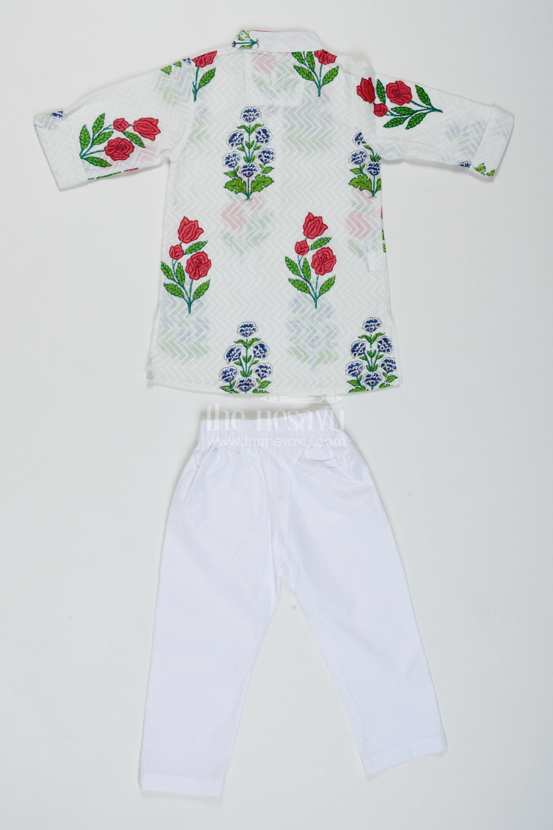 Boys Festive Kurta Set in White for Festive Gatherings