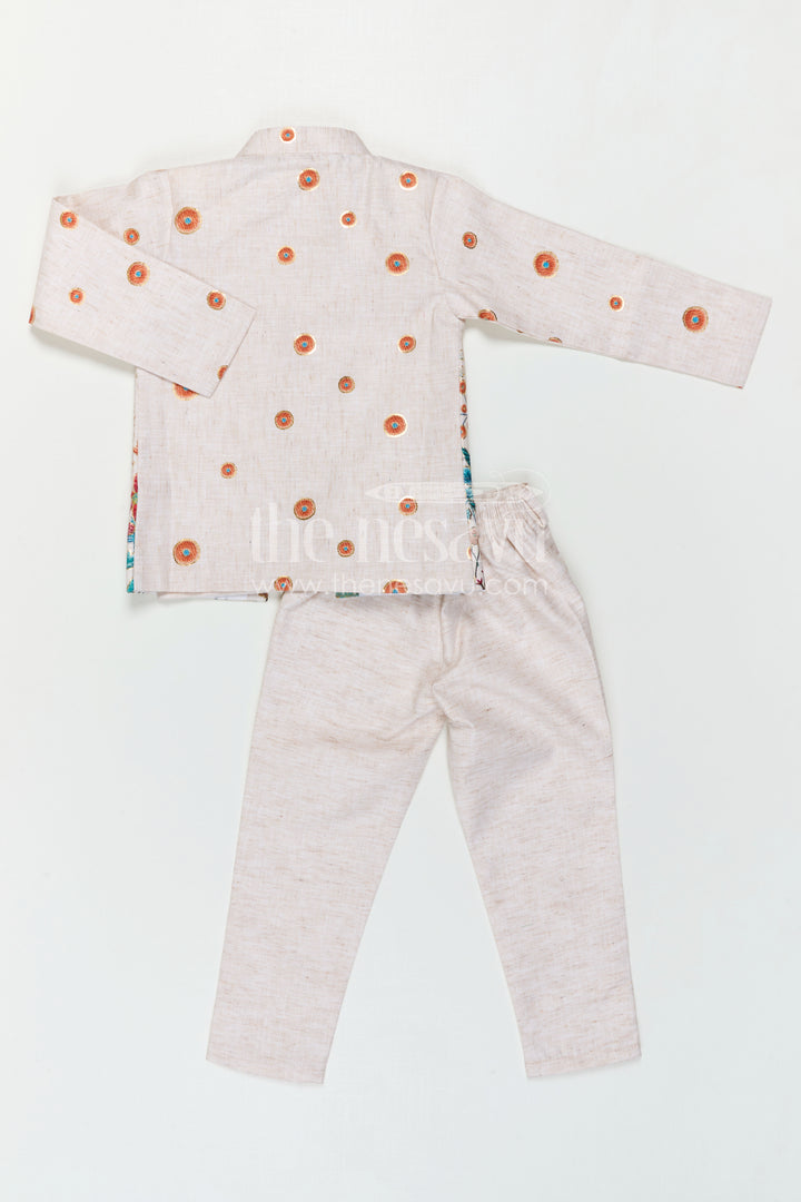 Printed Kurta Set for Boys for Family Outings and Everyday Ethnic Wear