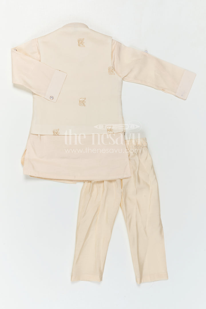 Festive Kurta Jacket Set for Boys for Weddings and Special Events