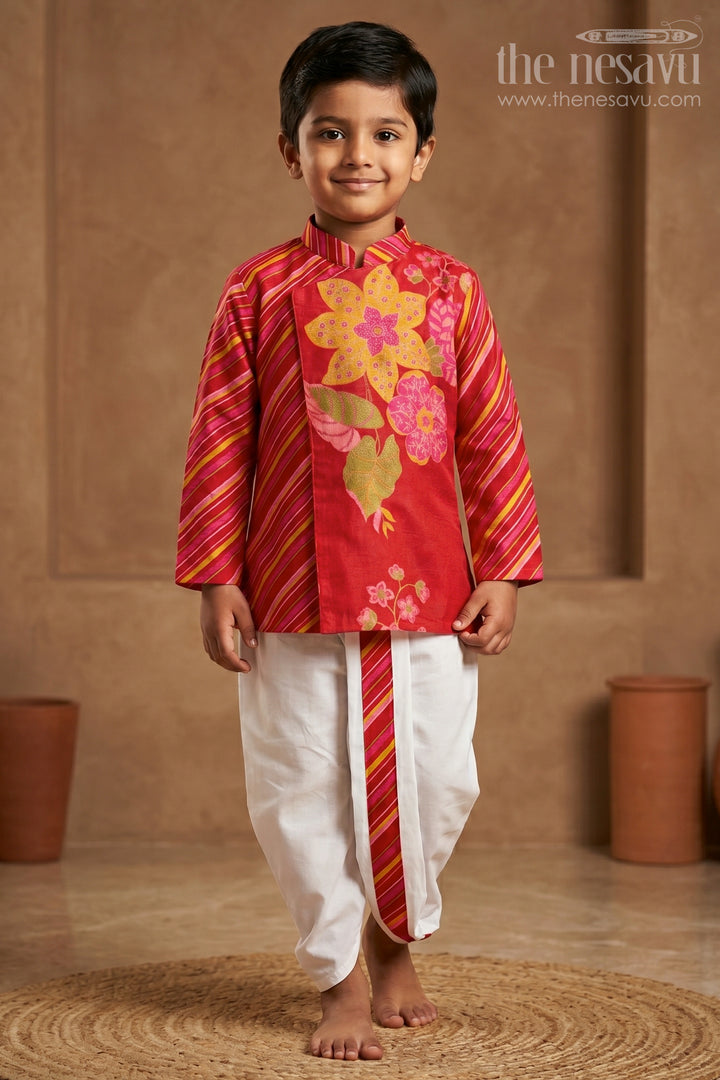 Toddler Boy Dhoti Set for Festive Gatherings and Cultural Events