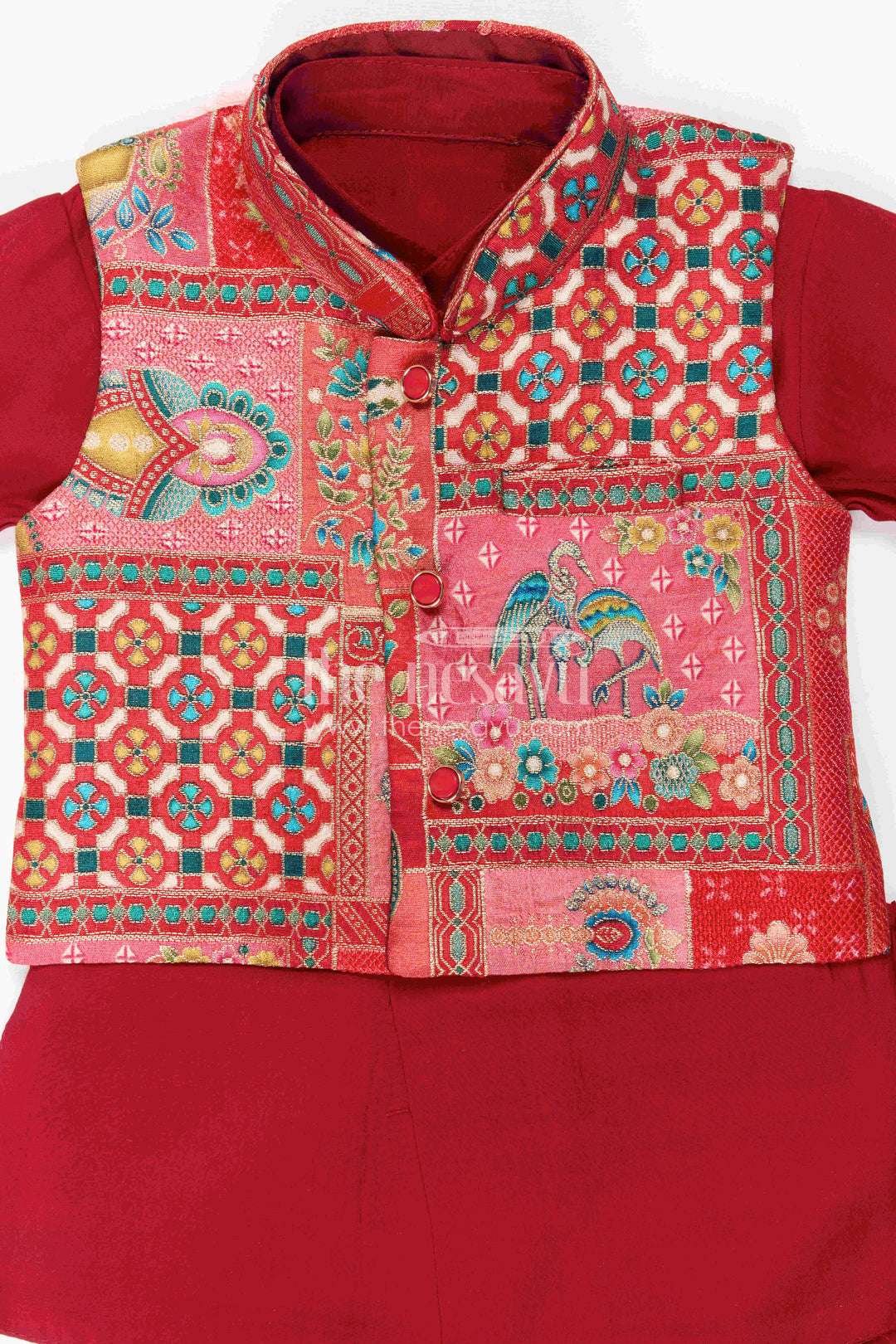 Boys Kurta Jacket Set for Festive Occasions and Family Weddings
