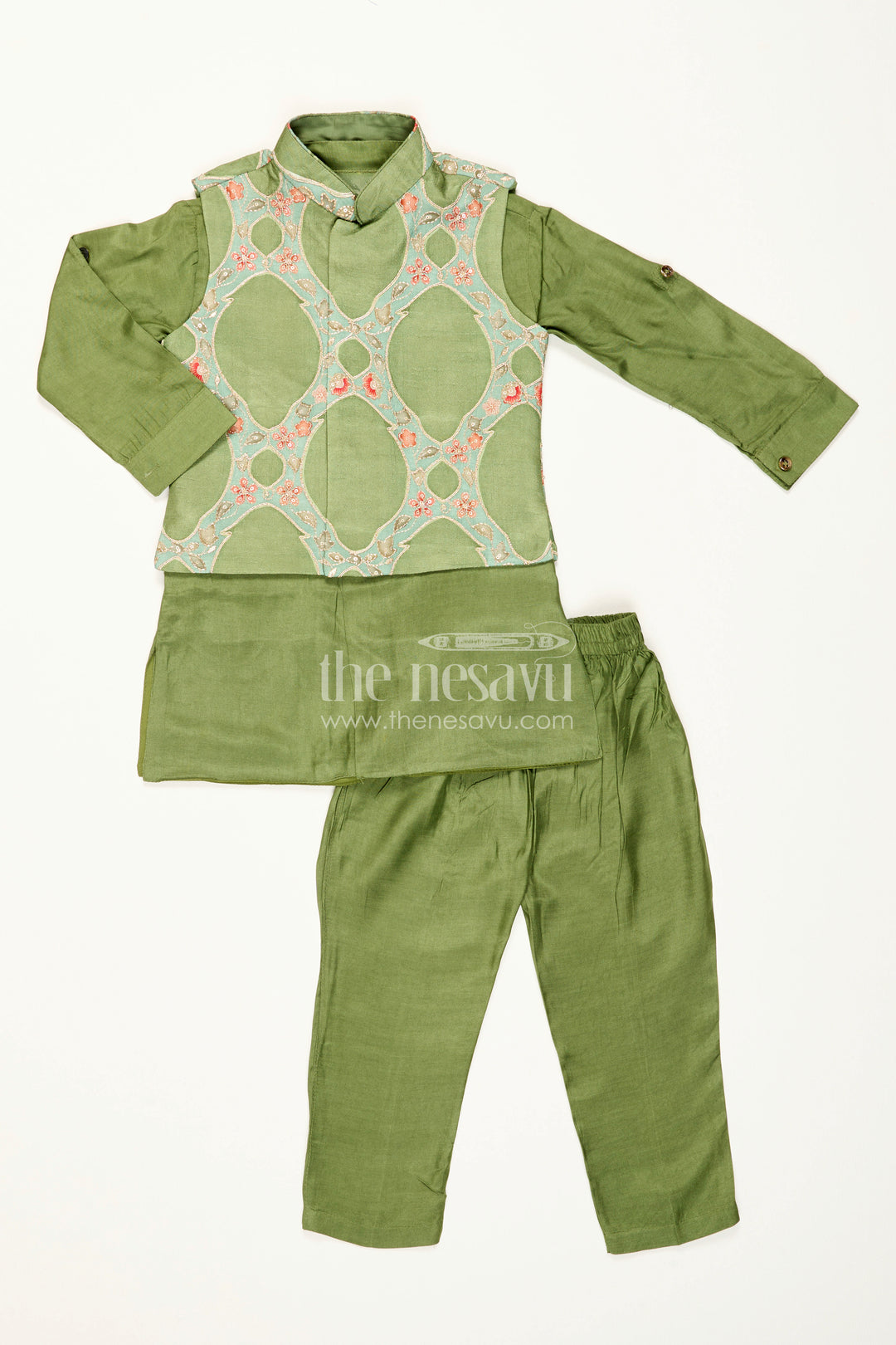 Boys Ethnic Jacket Outfit for Festive Family Functions