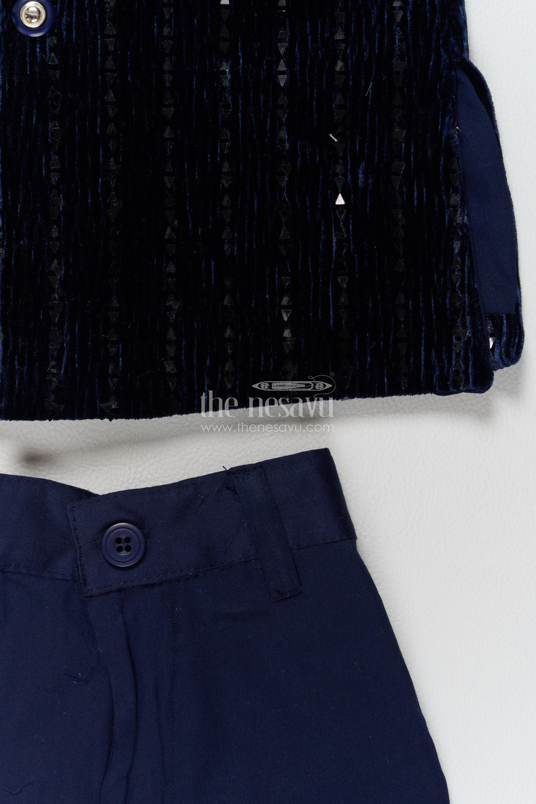 Boys Sherwani Set in Black with Smart Tailoring