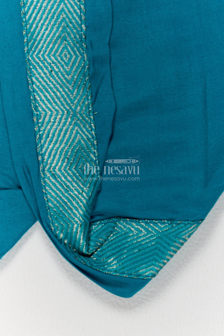 Boys Dhoti Kurta Set with Woven Texture for Family Functions