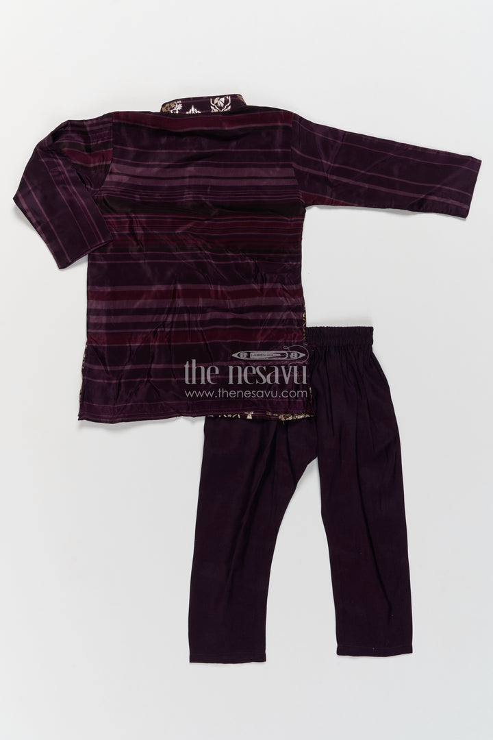 Kurta Pajama for Boys with Woven Texture for Festive Occasions