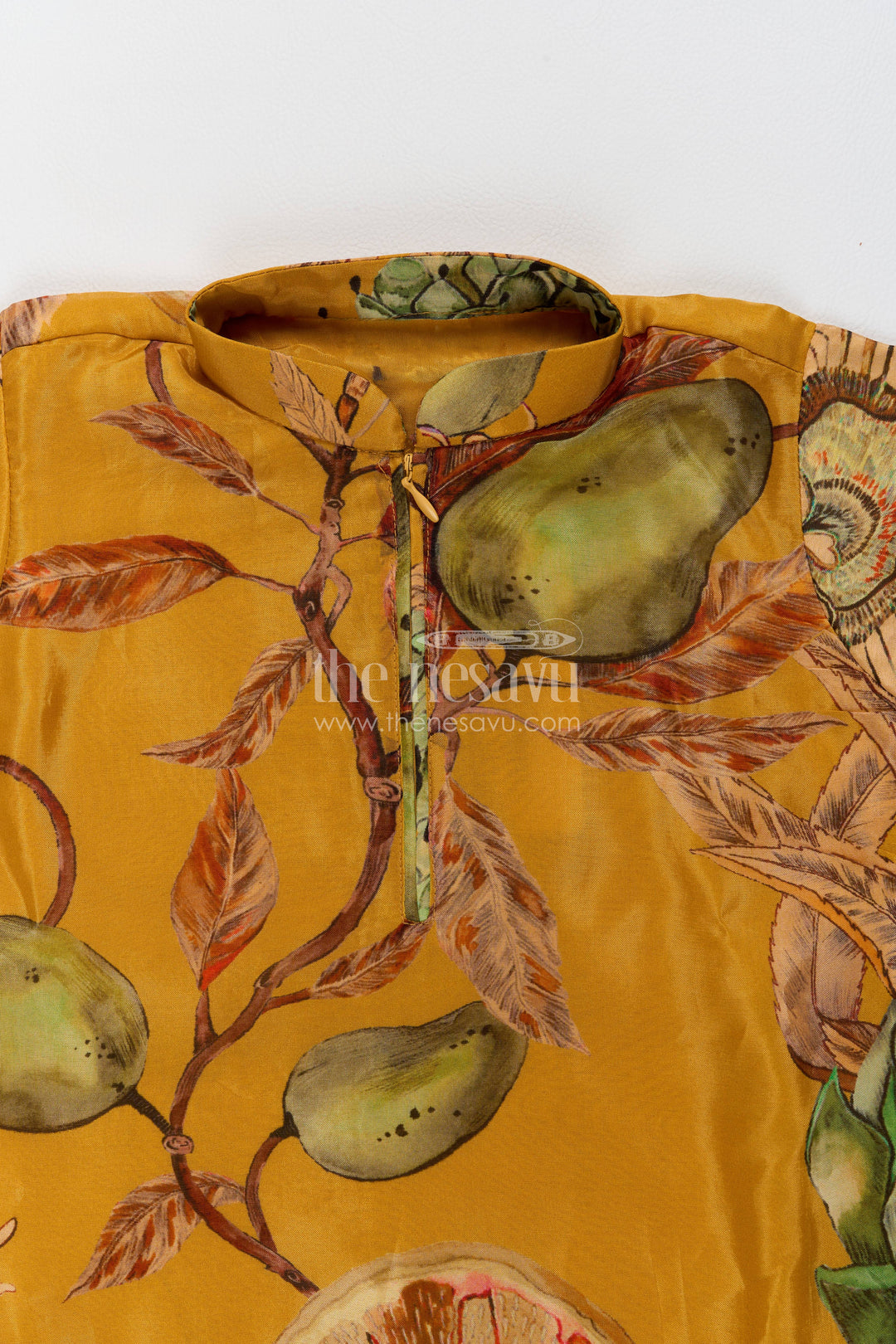 Boys Kurta Pajama Set with Designer Detailing in Yellow