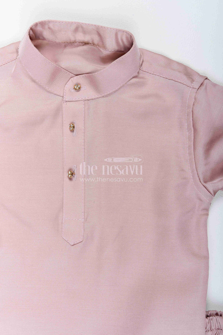 Boys Nehru Jacket Set for Celebrations with Purple Elephant Detailing