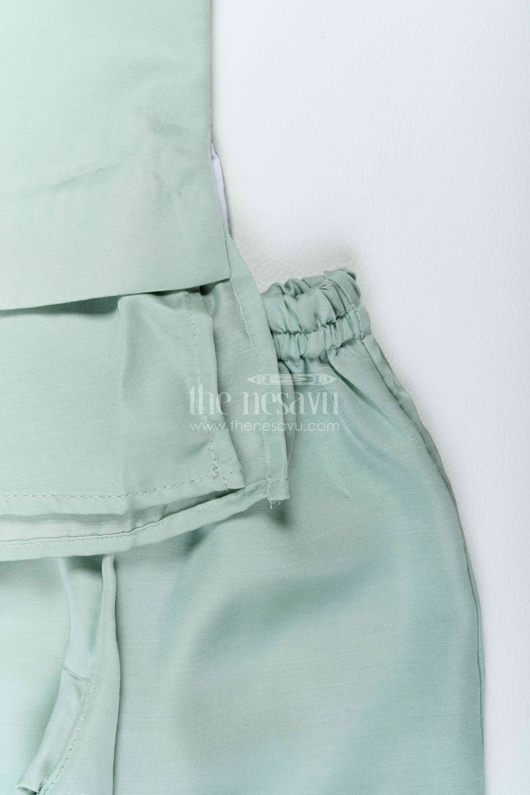 Boys Nehru Jacket Set with Teal Elephant Detailing for Celebrations