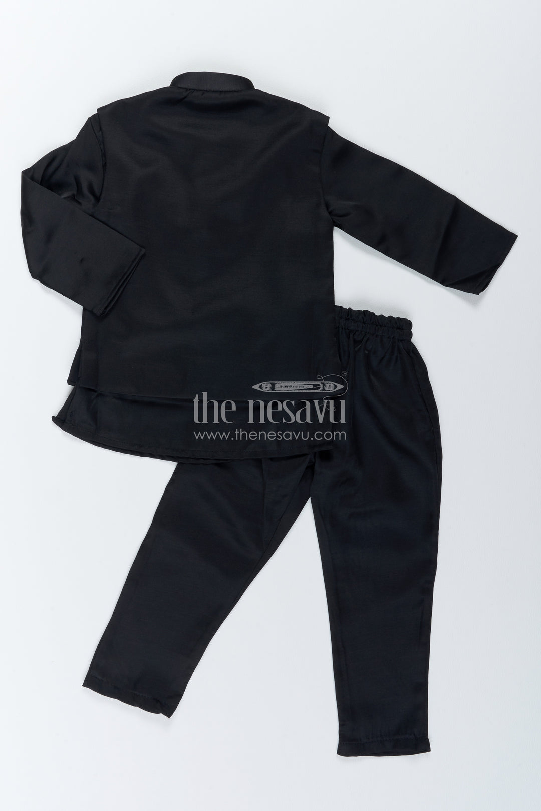 Boys Ethnic Jacket Set with Black Stone Work for Special Occasions