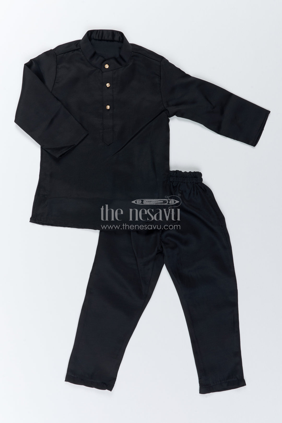 Boys Ethnic Jacket Set with Black Stone Work for Special Occasions