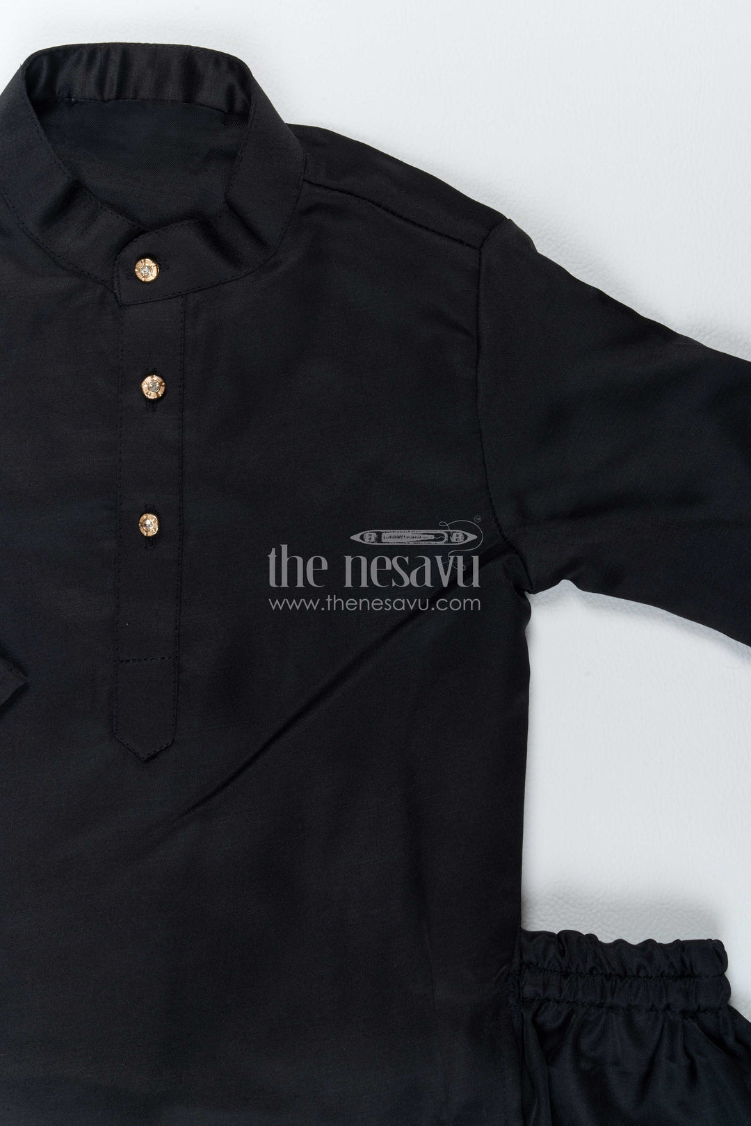 Boys Ethnic Jacket Set with Black Stone Work for Special Occasions